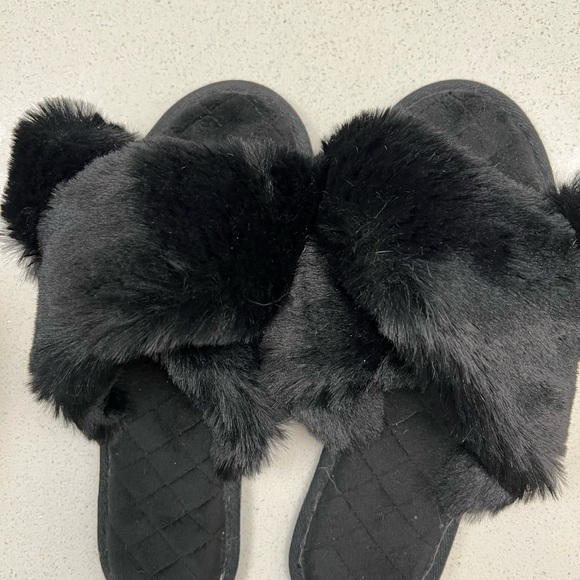 Faux fur open toe Slippers - Picture 3 of 6